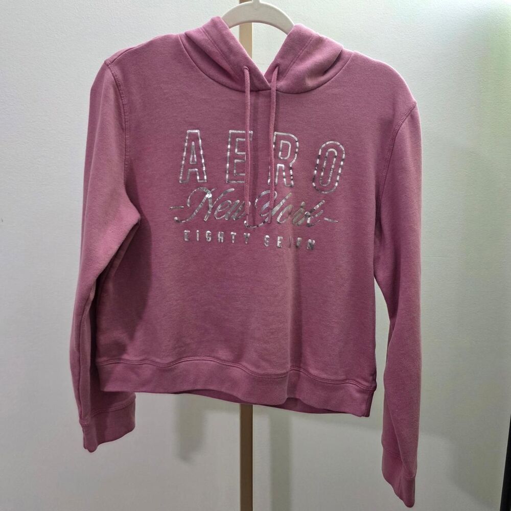 Aeropostale Women's Pink and Purple Hoodie